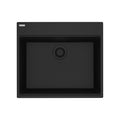 FRANKE MAG61023L-ONY Maris Dual Mount 25-in x 22-in Granite Dual Mount Single Bowl Laundry Sink in Onyx In Onyx