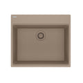 FRANKE MAG61023L-OYS Maris Dual Mount 25-in x 22-in Granite Dual Mount Single Bowl Laundry Sink in Oyster In Oyster