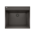 FRANKE MAG61023L-SLG Maris Dual Mount 25-in x 22-in Granite Dual Mount Single Bowl Laundry Sink in Slate Grey