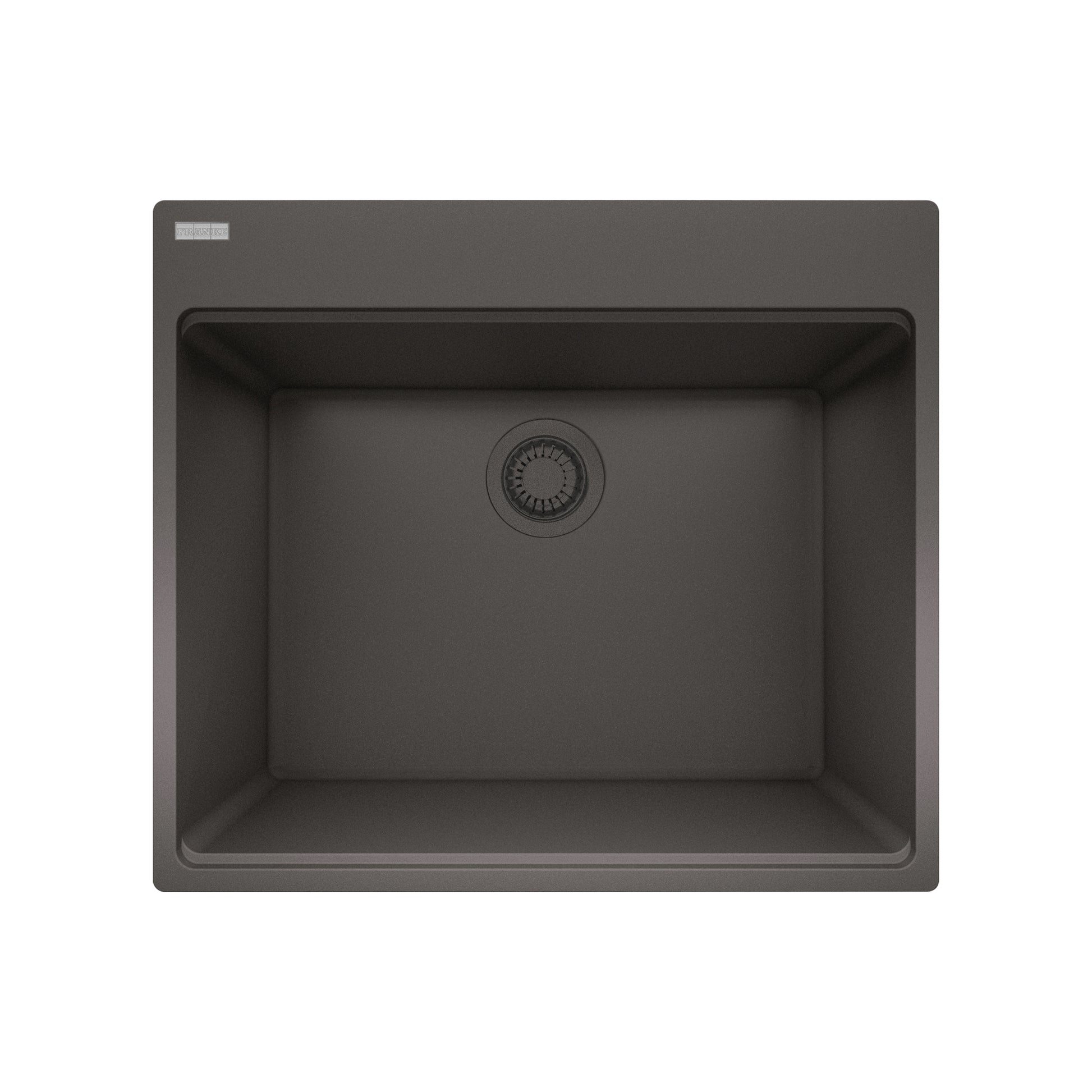 FRANKE MAG61023L-SLG Maris Dual Mount 25-in x 22-in Granite Dual Mount Single Bowl Laundry Sink in Slate Grey