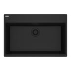FRANKE MAG61029-MBK Maris Topmount 31-in x 20.88-in Granite Single Bowl Kitchen Sink in Matte Black In Matte Black