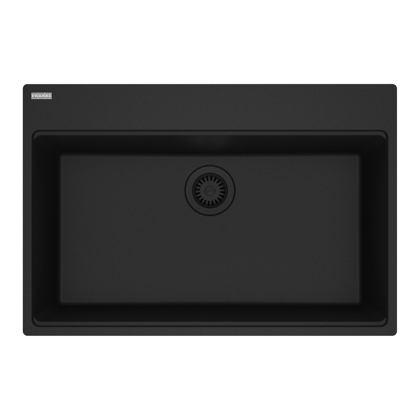 FRANKE MAG61029-MBK Maris Topmount 31-in x 20.88-in Granite Single Bowl Kitchen Sink in Matte Black In Matte Black