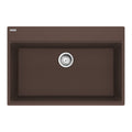 FRANKE MAG61029-MOC-S Maris Topmount 31-in x 20.88-in Granite Single Bowl Kitchen Sink in Mocha In Mocha