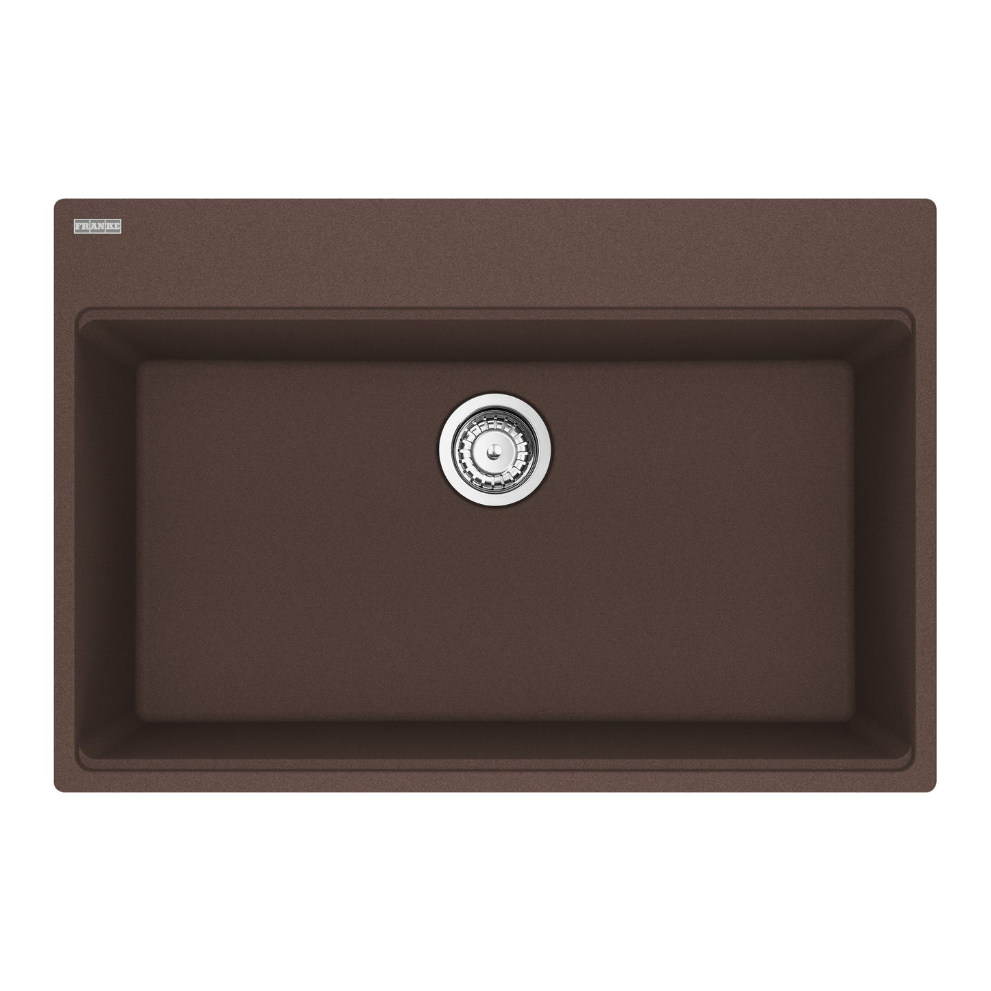 FRANKE MAG61029-MOC-S Maris Topmount 31-in x 20.88-in Granite Single Bowl Kitchen Sink in Mocha In Mocha