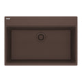 FRANKE MAG61029-MOC Maris Topmount 31-in x 20.88-in Granite Single Bowl Kitchen Sink in Mocha In Mocha