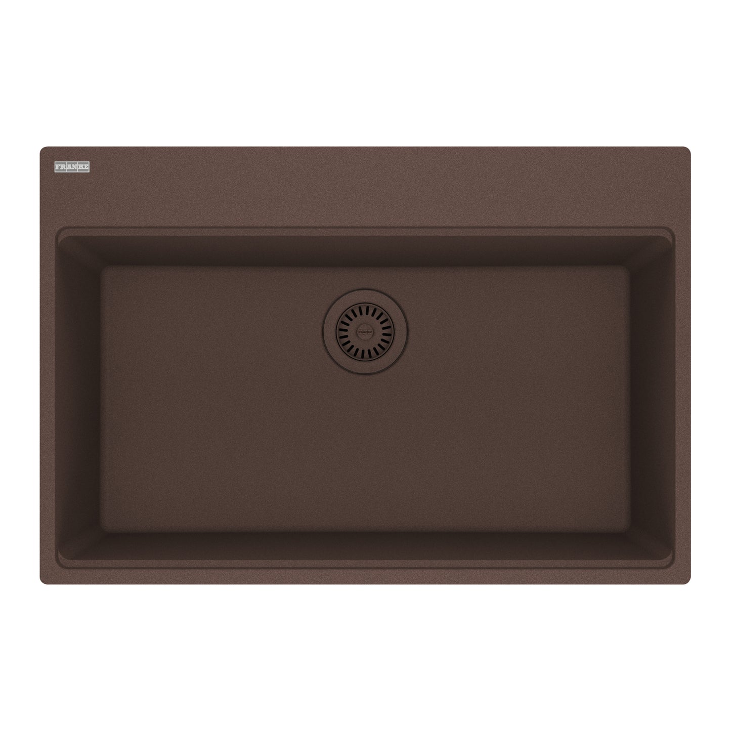 FRANKE MAG61029-MOC Maris Topmount 31-in x 20.88-in Granite Single Bowl Kitchen Sink in Mocha In Mocha