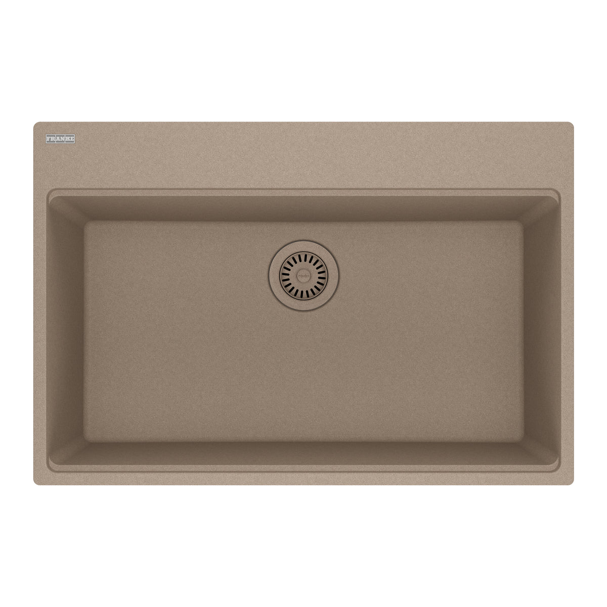 FRANKE MAG61029-OYS Maris Topmount 31-in x 20.88-in Granite Single Bowl Kitchen Sink in Oyster In Oyster