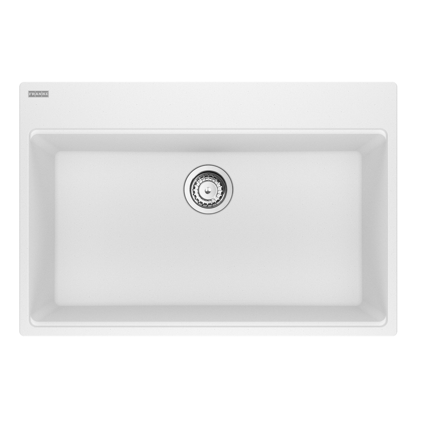 FRANKE MAG61029-PWT-S Maris Topmount 31-in x 20.88-in Granite Single Bowl Kitchen Sink in Polar White In Polar White