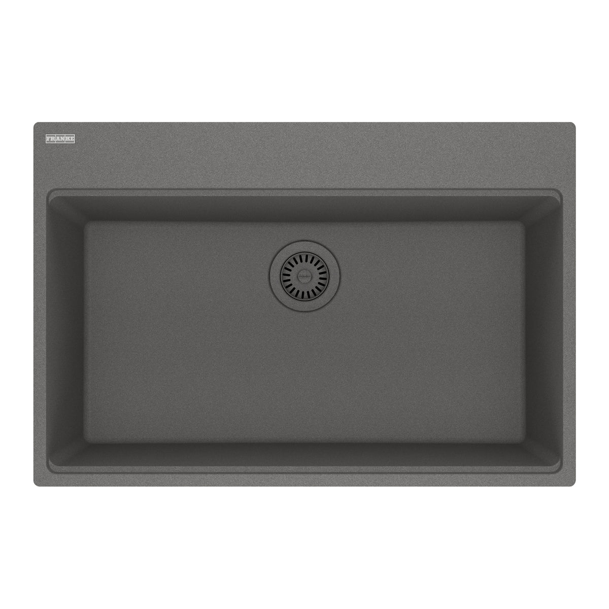 FRANKE MAG61029-SHG Maris Topmount 31-in x 20.88-in Granite Single Bowl Kitchen Sink in Stone Grey In Stone Grey