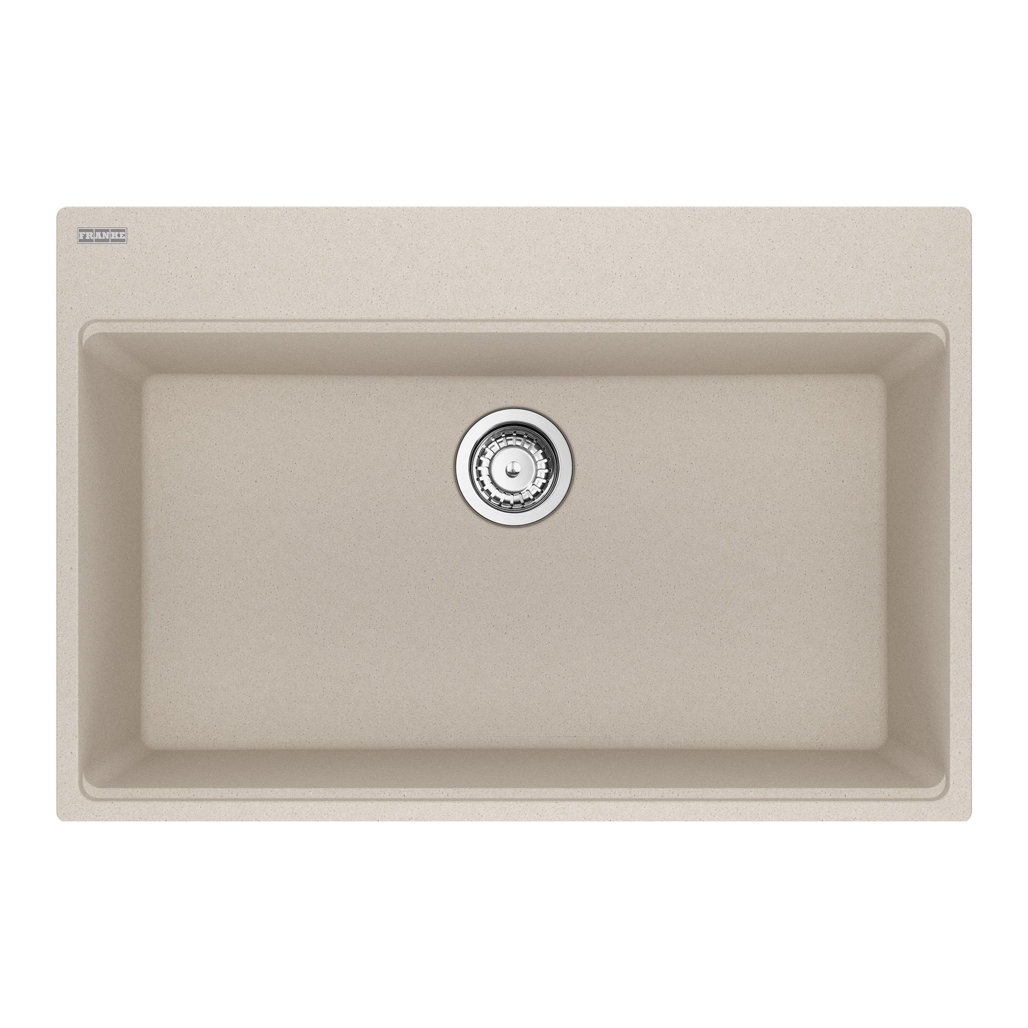 FRANKE MAG61031-CHA-S Maris Topmount 33-in x 22-in Granite Single Bowl Kitchen Sink in Champagne In Champagne