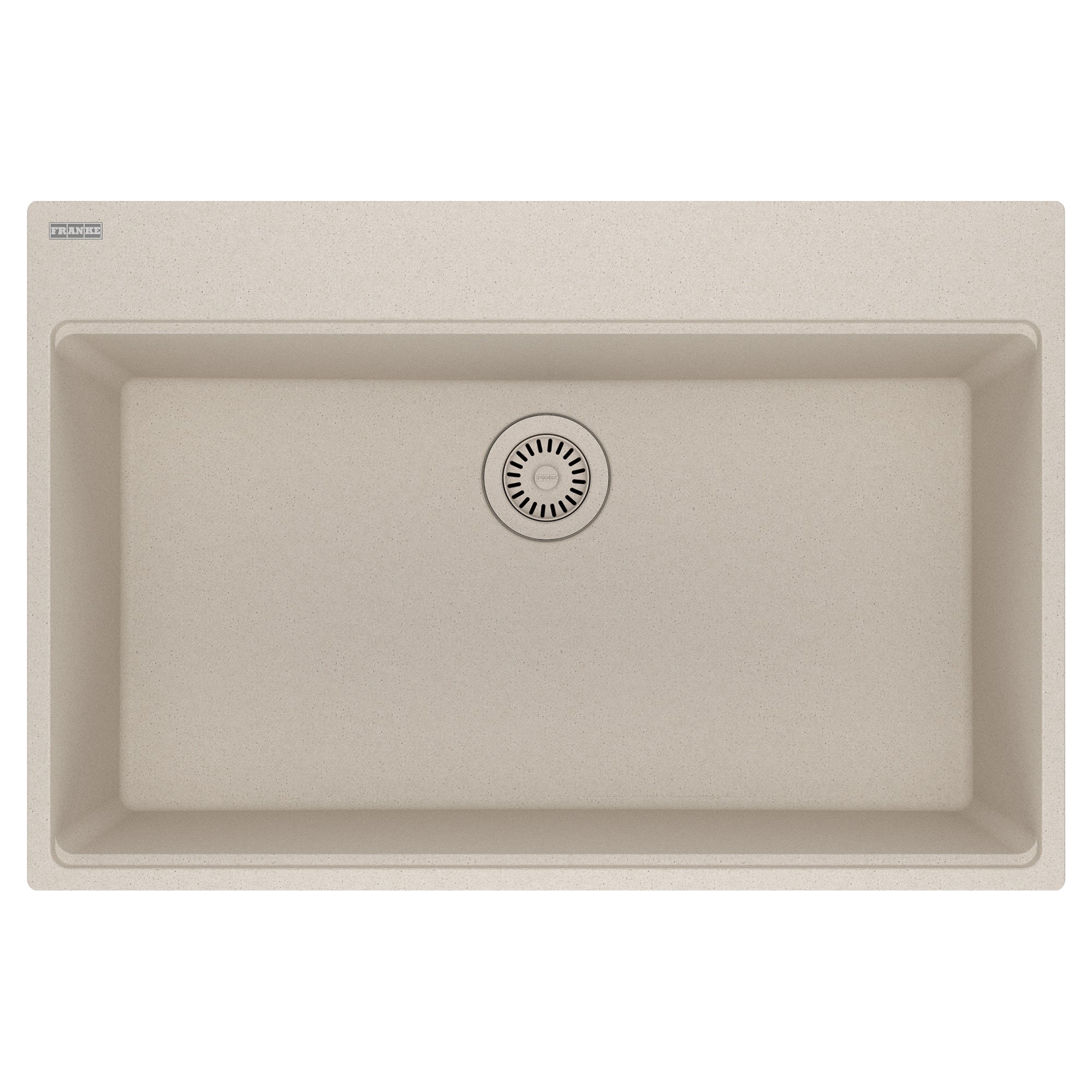 FRANKE MAG61031-CHA Maris Topmount 33-in x 22-in Granite Single Bowl Kitchen Sink in Champagne In Champagne