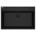 FRANKE MAG61031-MBK Maris Topmount 33-in x 22-in Granite Single Bowl Kitchen Sink in Matte Black In Matte Black
