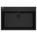 FRANKE MAG61031-MBK Maris Topmount 33-in x 22-in Granite Single Bowl Kitchen Sink in Matte Black In Matte Black