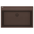 FRANKE MAG61031-MOC Maris Topmount 33-in x 22-in Granite Single Bowl Kitchen Sink in Mocha In Mocha
