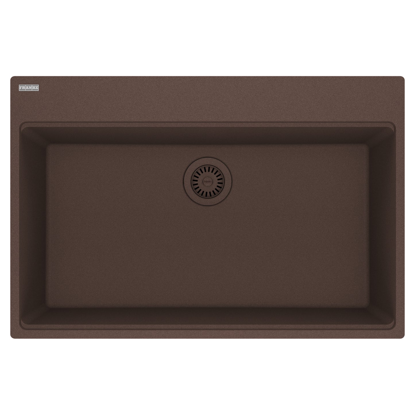 FRANKE MAG61031-MOC Maris Topmount 33-in x 22-in Granite Single Bowl Kitchen Sink in Mocha In Mocha