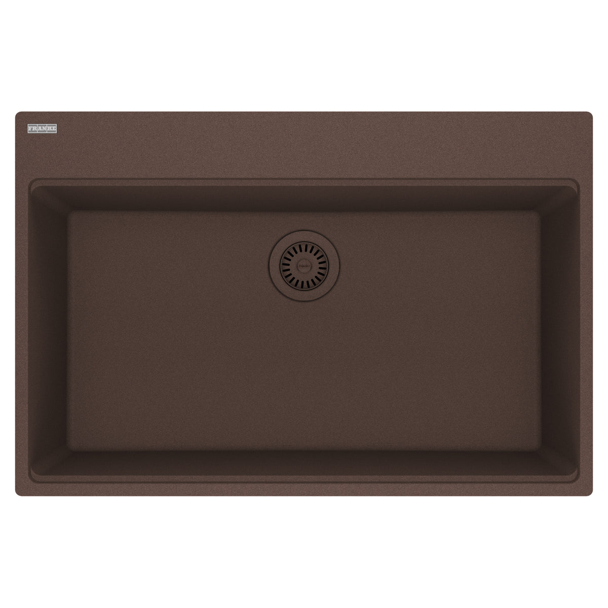 FRANKE MAG61031-MOC Maris Topmount 33-in x 22-in Granite Single Bowl Kitchen Sink in Mocha In Mocha