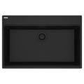 FRANKE MAG61031-ONY Maris Topmount 33-in x 22-in Granite Single Bowl Kitchen Sink in Onyx In Onyx