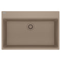 FRANKE MAG61031-OYS Maris Topmount 33-in x 22-in Granite Single Bowl Kitchen Sink in Oyster In Oyster
