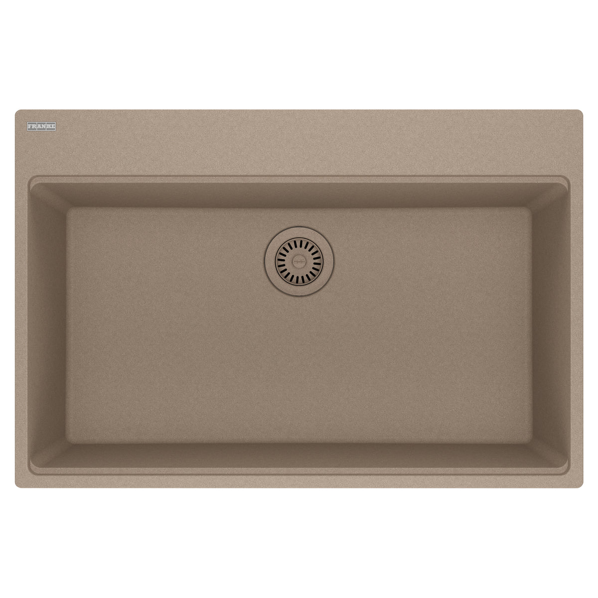 FRANKE MAG61031-OYS Maris Topmount 33-in x 22-in Granite Single Bowl Kitchen Sink in Oyster In Oyster