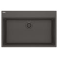 FRANKE MAG61031-SLG Maris Topmount 33-in x 22-in Granite Single Bowl Kitchen Sink in Slate Grey