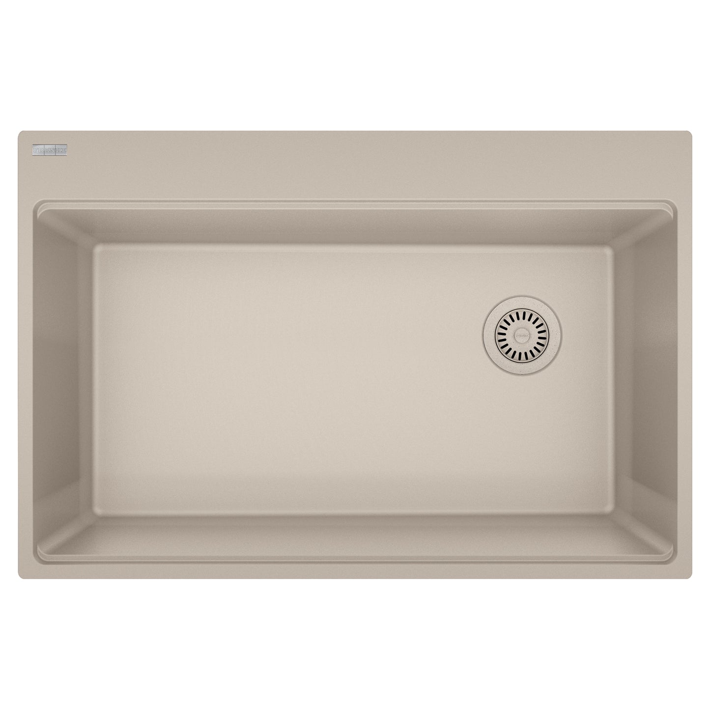 FRANKE MAG61031OW-CHA Maris Topmount 33-in x 22-in Granite Single Bowl Kitchen Sink in Champagne In Champagne