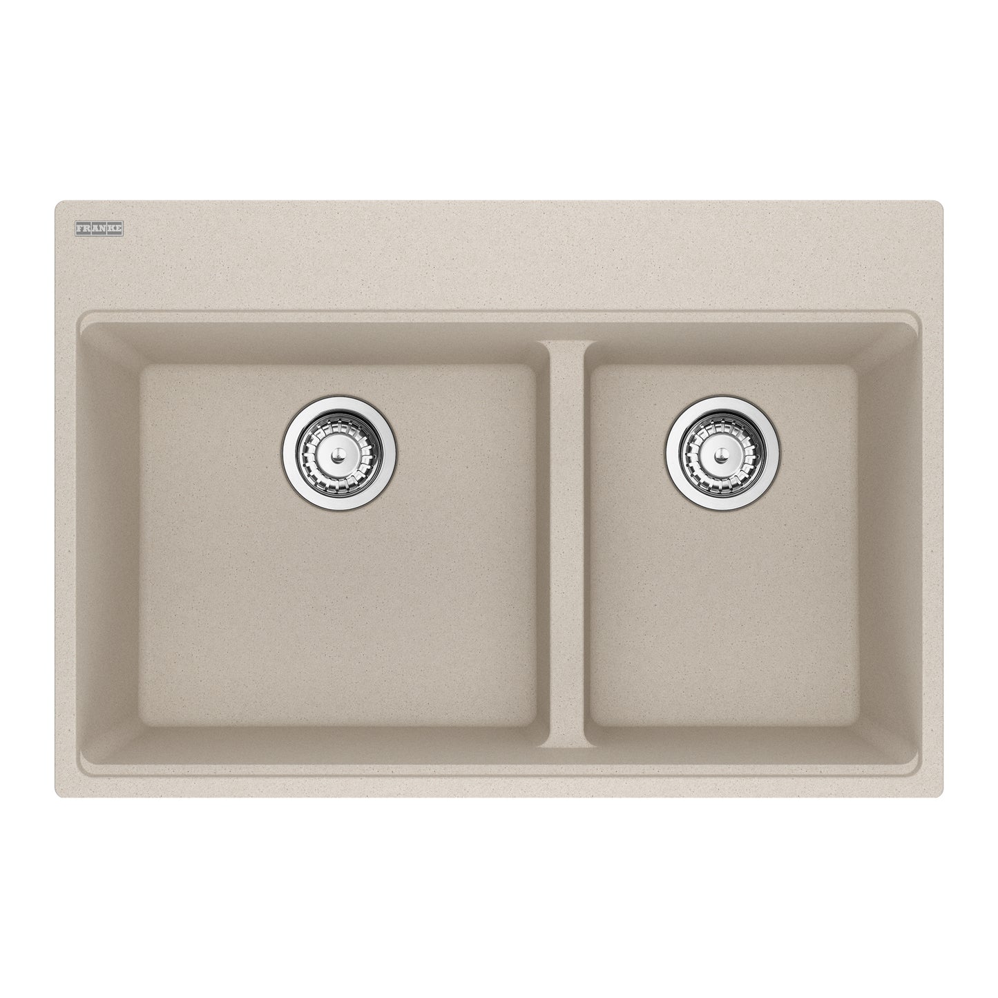 FRANKE MAG6601611LD-CHA-S Maris Topmount 31-in x 20.9-in Granite Double Bowl Kitchen Sink in Champagne In Champagne