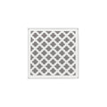 INFINITY DRAIN MD 4-2A MW MD 4 4" x 4" MD 4 Complete Kit with Moor Pattern Decorative Plate in Matte White with ABS Drain Body, 2" Outlet