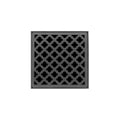 INFINITY DRAIN MD 4-2P GM MD 4 4" x 4" MD 4 Complete Kit with Moor Pattern Decorative Plate in Gunmetal with PVC Drain Body, 2" Outlet