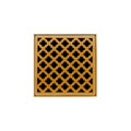 INFINITY DRAIN MD 4-2P PG MD 4 4" x 4" MD 4 Complete Kit with Moor Pattern Decorative Plate in Polished Gold with PVC Drain Body, 2" Outlet