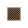 INFINITY DRAIN MD 5-2I SB MD 5 5" x 5" MD 5 Complete Kit with Moor Pattern Decorative Plate in Satin Bronze with Cast Iron Drain Body, 2" Outlet