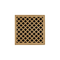 INFINITY DRAIN MD 5-2P PB MD 5 5" x 5" MD 5 Complete Kit with Moor Pattern Decorative Plate in Polished Brass with PVC Drain Body, 2" Outlet