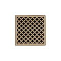 INFINITY DRAIN MDB 5-A SC MD 5 5" x 5" MDB 5 Complete Kit with Moor Pattern Decorative Plate in Satin Champagne with ABS Bonded Flange Drain Body, 2", 3" and 4" Outlet