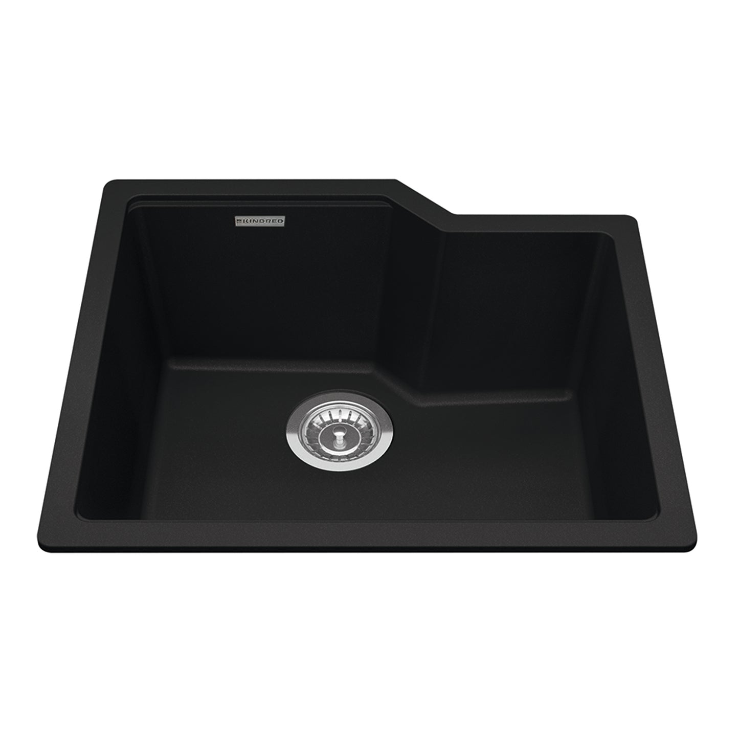 KINDRED MGS2022U-9MBKN Granite Series 22.06-in LR x 19.69-in FB Undermount Single Bowl Granite Kitchen Sink in Matte Black In Matte Black