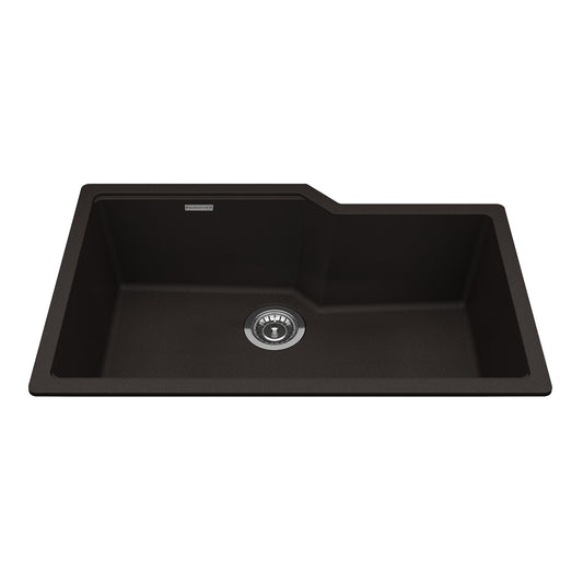 KINDRED MGS2031U-9ESN Granite Series 30.69-in LR x 19.69-in FB Undermount Single Bowl Granite Kitchen Sink in Mocha In Mocha