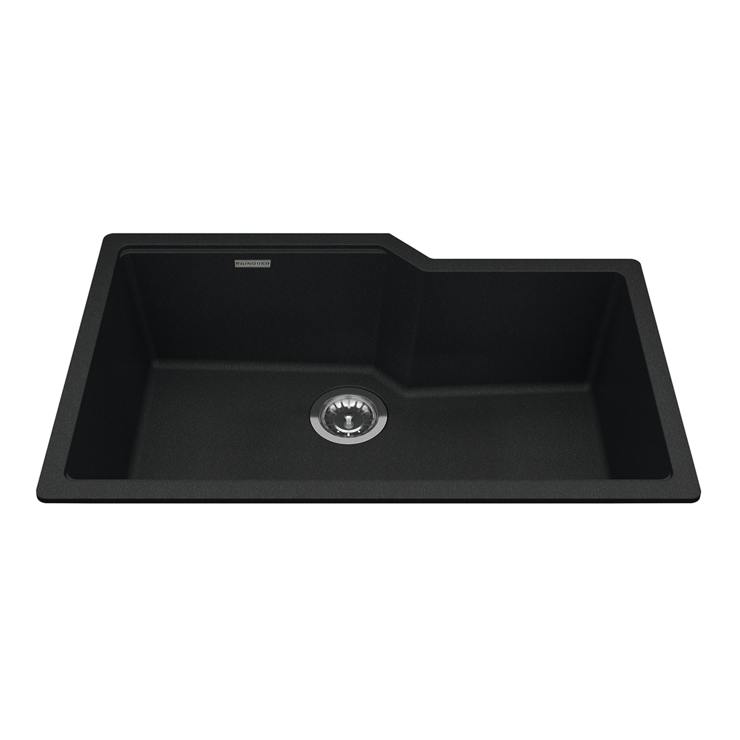 KINDRED MGS2031U-9ONN Granite Series 30.69-in LR x 19.69-in FB Undermount Single Bowl Granite Kitchen Sink in Onyx In Onyx