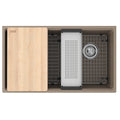 FRANKE MAG11031OW-OYS-WKC Maris Undermount 33-in x 19.31-in Granite Single Bowl Kitchen Sink in Oyster In Oyster