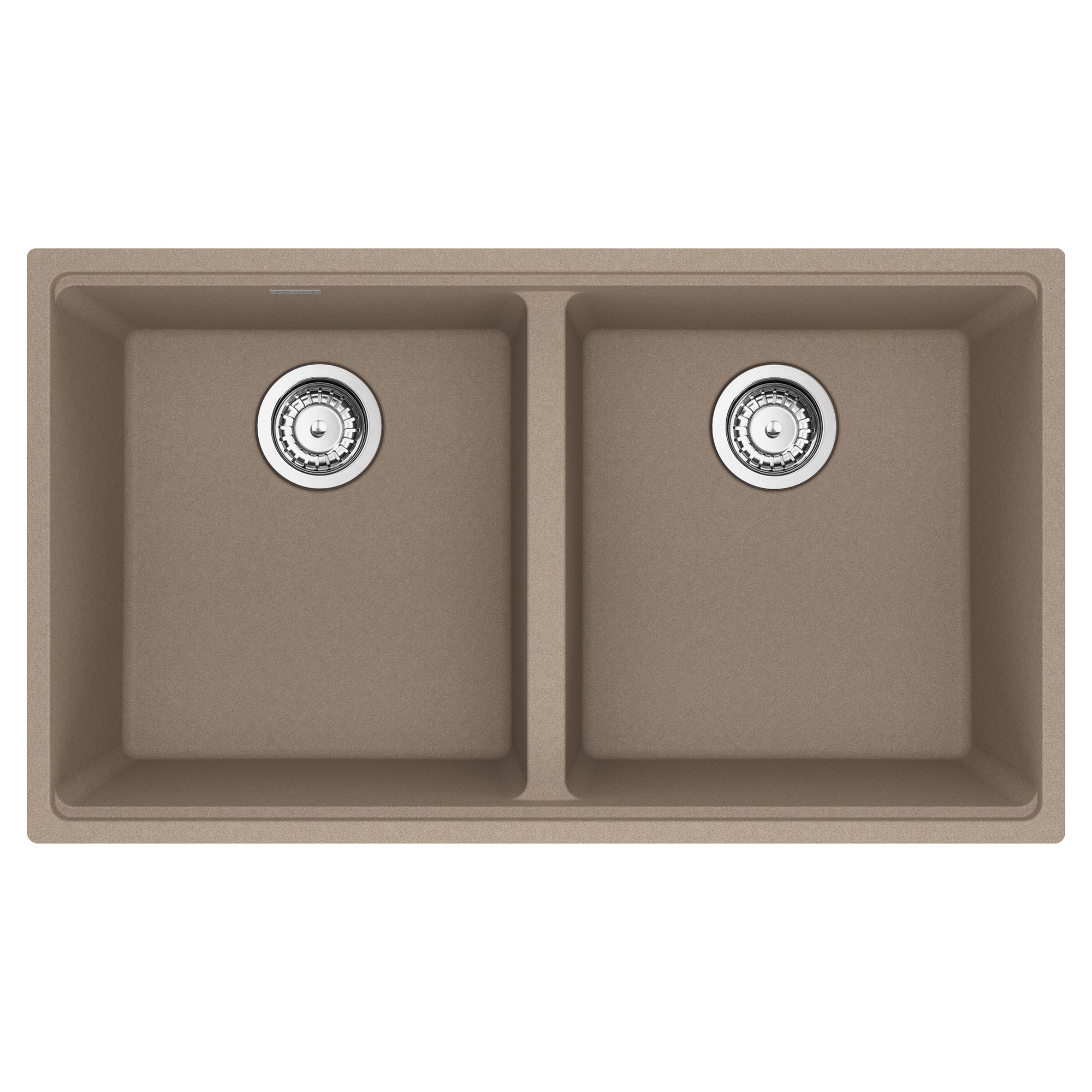 FRANKE MAG1201515-OYS-S Maris Undermount 33-in x 18.94-in Granite Double Bowl Kitchen Sink in Oyster In Oyster