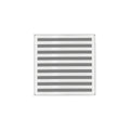 INFINITY DRAIN N 4 MW ND 4 4" x 4" Strainer with Lines Pattern Decorative Plate and 2" Throat in Matte White for ND 4