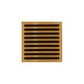 INFINITY DRAIN N 4 PG ND 4 4" x 4" Strainer with Lines Pattern Decorative Plate and 2" Throat in Polished Gold for ND 4