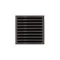 INFINITY DRAIN ND 4-2H ORB ND 4 4" x 4" ND 4 Complete Kit with Lines Pattern Decorative Plate in Oil Rubbed Bronze with Cast Iron Drain Body for Hot Mop, 2" Outlet