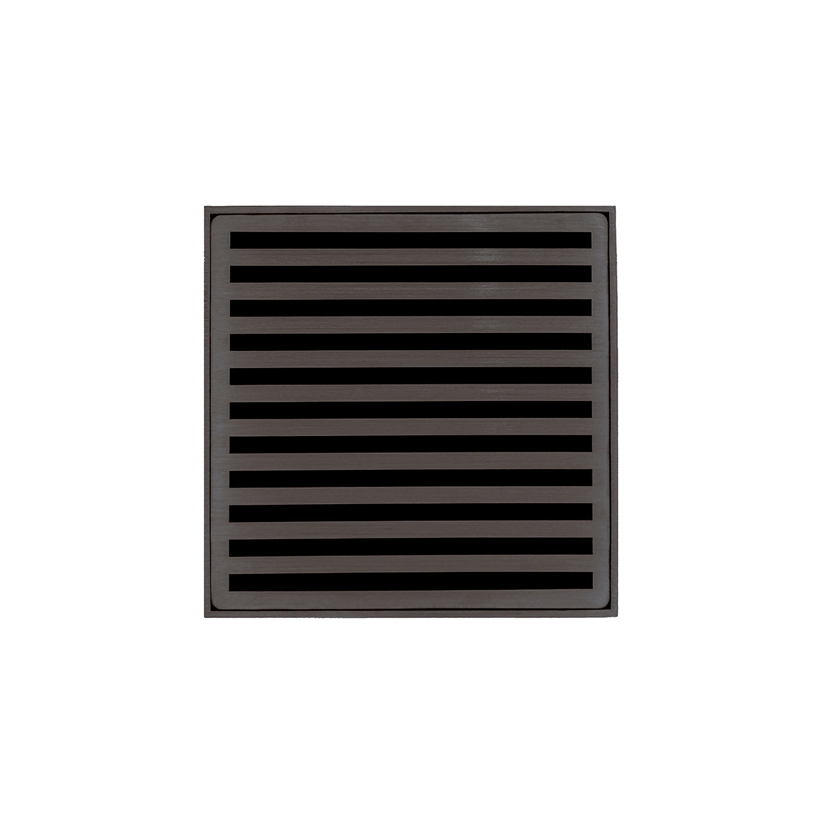 INFINITY DRAIN ND 5-2A ORB ND 5 5" x 5" ND 5 Complete Kit with Lines Pattern Decorative Plate in Oil Rubbed Bronze with ABS Drain Body, 2" Outlet