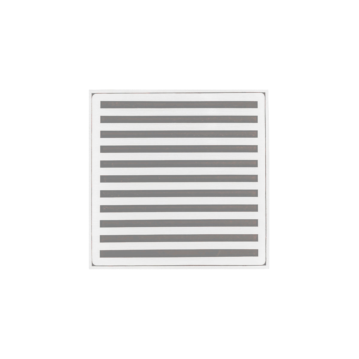 INFINITY DRAIN ND 5-3P MW ND 5 5" x 5" ND 5 High Flow Complete Kit with Lines Pattern Decorative Plate in Matte White with PVC Drain Body, 3" Outlet