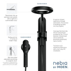 MOEN N207C0BL Spa Shower Two-Function 7.9" Diameter Spray Head Standard with Handshower - Matte Black