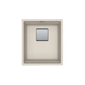 FRANKE PKG11014CHA Peak 16.1-in. x 18.1-in. Granite Undermount Single Bowl Kitchen Sink in Champagne