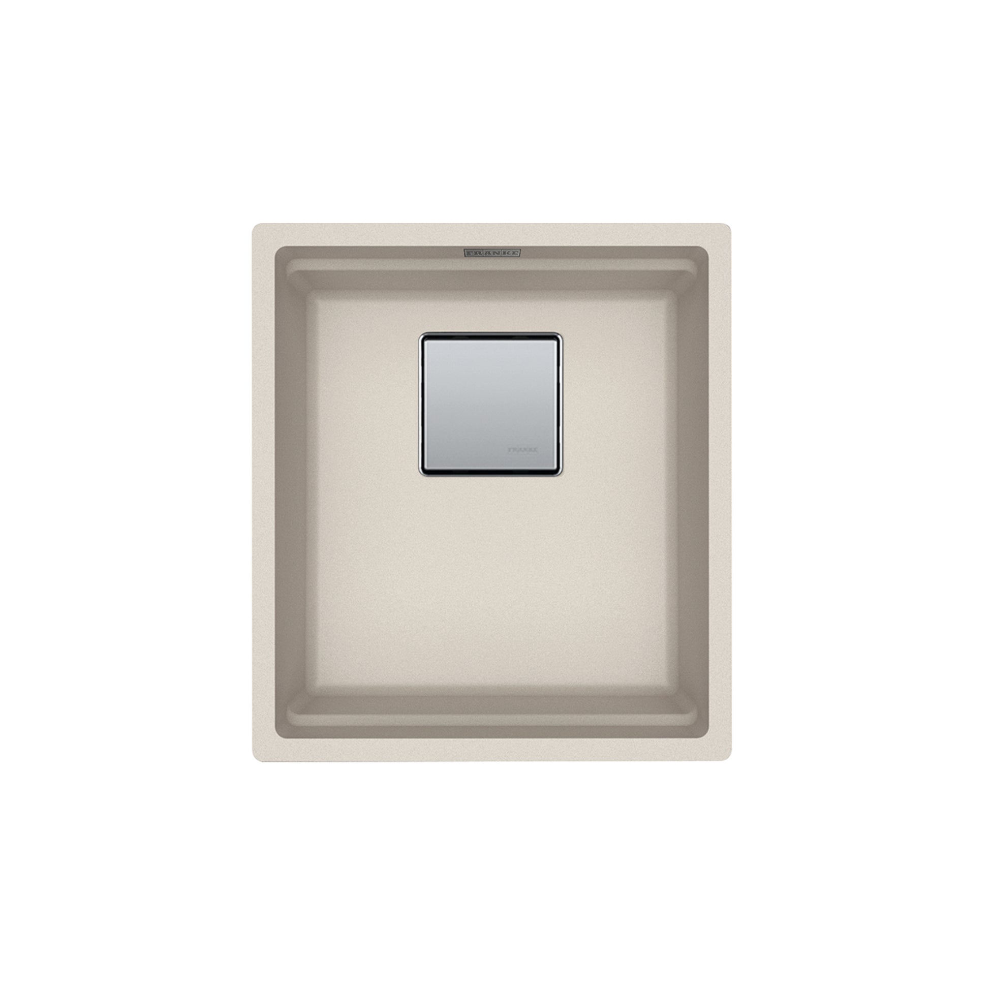 FRANKE PKG11014CHA Peak 16.1-in. x 18.1-in. Granite Undermount Single Bowl Kitchen Sink in Champagne