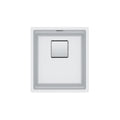 FRANKE PKG11014PWT Peak  16.1-in. x 18.1-in. Polar White Granite Undermount Single Bowl Kitchen Sink - PKG11014PWT In Polar White