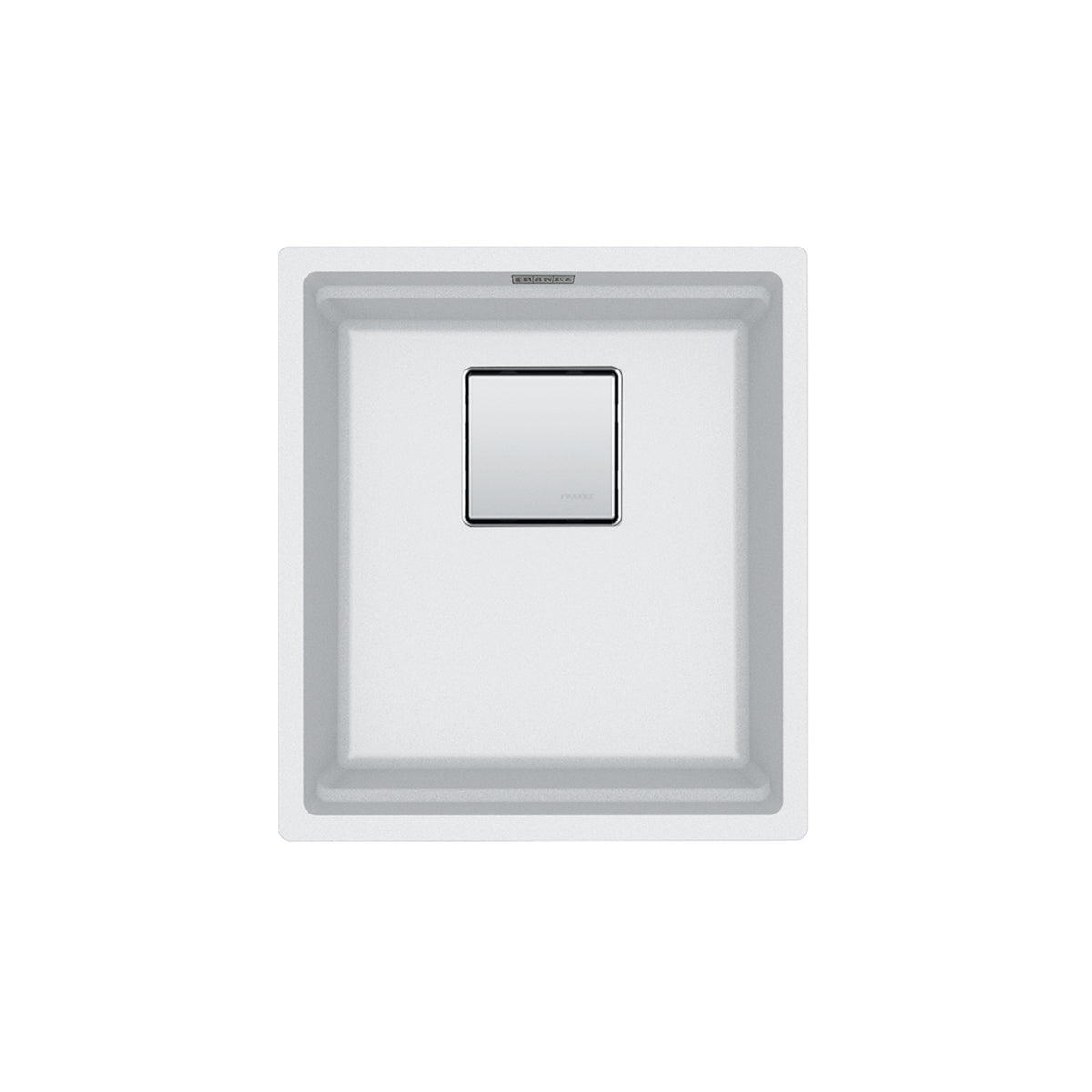 FRANKE PKG11014PWT Peak  16.1-in. x 18.1-in. Polar White Granite Undermount Single Bowl Kitchen Sink - PKG11014PWT In Polar White