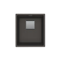 FRANKE PKG11014SLG Peak 16.1-in. x 18.1-in. Granite Undermount Single Bowl Kitchen Sink in Slate Grey