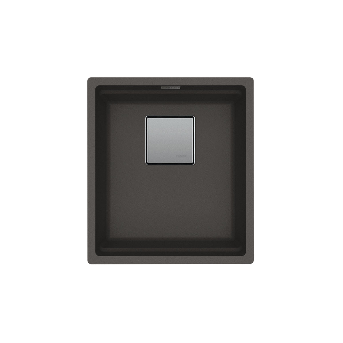 FRANKE PKG11014SLG Peak 16.1-in. x 18.1-in. Granite Undermount Single Bowl Kitchen Sink in Slate Grey