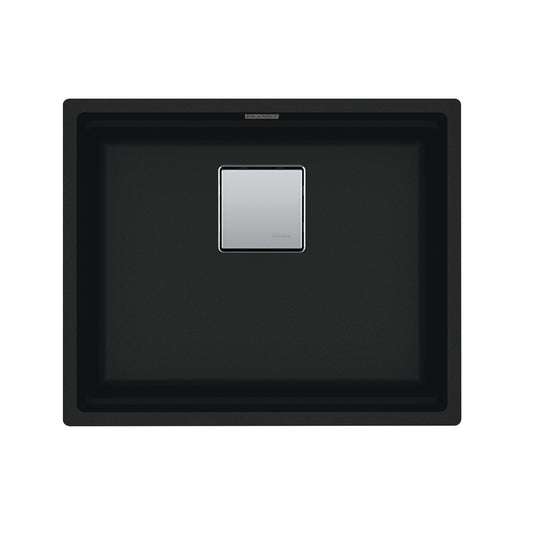 FRANKE PKG11020MBK Peak 22.1-in. x 18.1-in. Matte Black Granite Undermount Single Bowl Kitchen Sink - PKG11020MBK In Matte Black